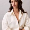 Chemise ample boutonnée en mélange de viscose Chemise ample boutonnée en mélange de viscose