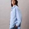 Chemise ample boutonnée en mélange de viscose Chemise ample boutonnée en mélange de viscose
