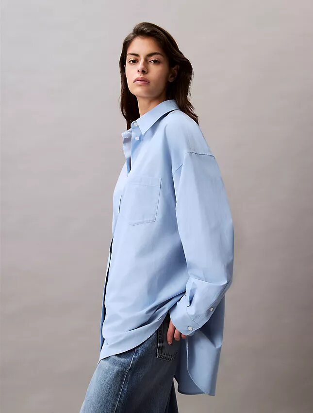 Chemise ample boutonnée en mélange de viscose Chemise ample boutonnée en mélange de viscose