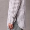 Chemise ample à boutons en popeline rayée Chemise ample à boutons en popeline rayée