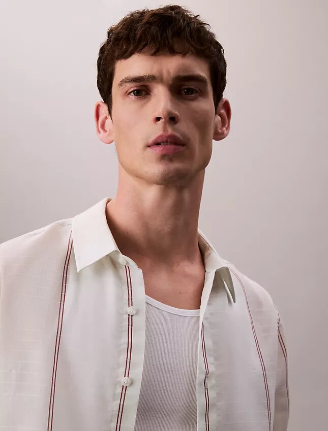 Chemise ample en coton et nylon Chemise ample en coton et nylon