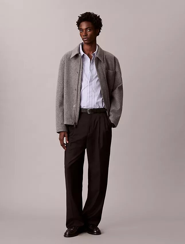 Chemise ample à rayures en coton, boutonnée Chemise ample à rayures en coton, boutonnée