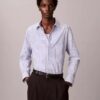 Chemise ample à rayures en coton, boutonnée Chemise ample à rayures en coton, boutonnée