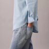 Chemise ample à rayures en coton, boutonnée Chemise ample à rayures en coton, boutonnée