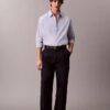 Chemise boutonnée ample en coton uni Chemise boutonnée ample en coton uni