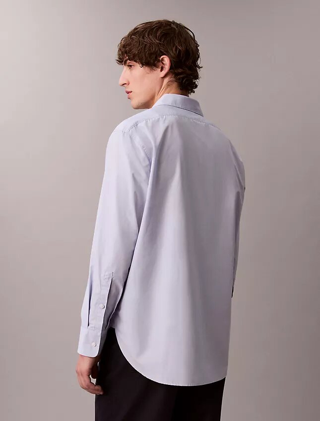 Chemise boutonnée ample en coton uni Chemise boutonnée ample en coton uni