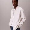 Chemise boutonnée ample en flanelle mélangée Chemise boutonnée ample en flanelle mélangée