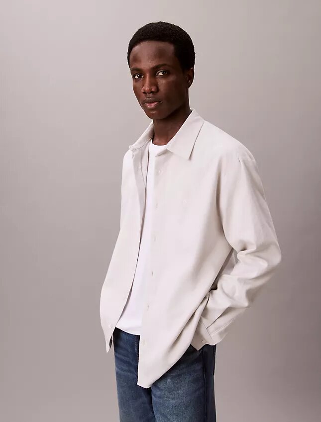 Chemise boutonnée ample en flanelle mélangée Chemise boutonnée ample en flanelle mélangée