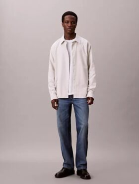Chemise boutonnée ample en flanelle mélangée