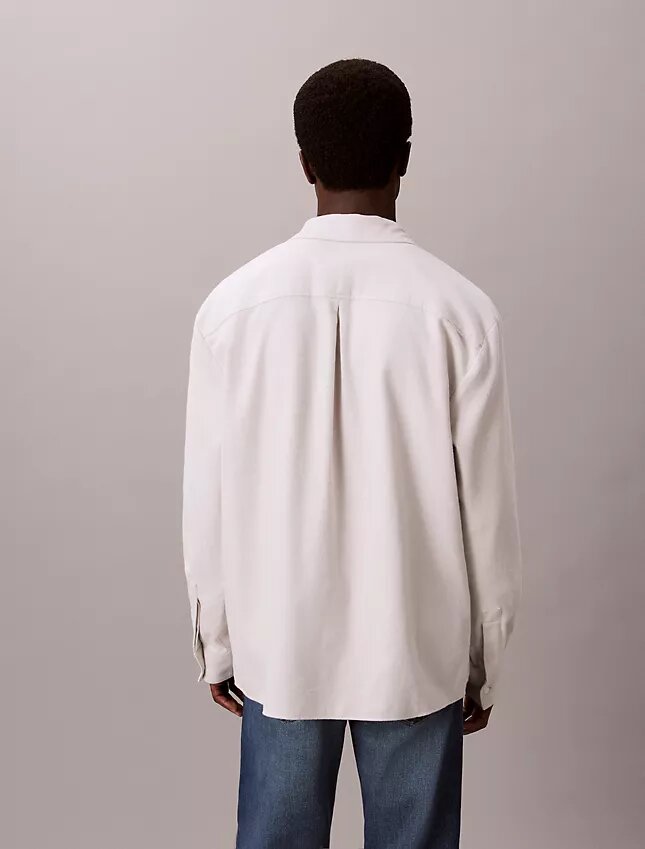 Chemise boutonnée ample en flanelle mélangée Chemise boutonnée ample en flanelle mélangée