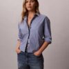 Chemise boutonnée ample en popeline de coton Chemise boutonnée ample en popeline de coton