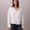 Chemise boutonnée ample en popeline de coton Chemise boutonnée ample en popeline de coton