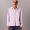 Chemise boutonnée ample en popeline de coton Chemise boutonnée ample en popeline de coton