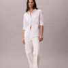 Chemise boutonnée ample en popeline de coton Chemise boutonnée ample en popeline de coton