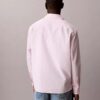 Chemise boutonnée ample en popeline lavée Chemise boutonnée ample en popeline lavée