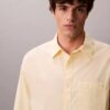 Chemise boutonnée ample en popeline lavée Chemise boutonnée ample en popeline lavée