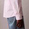 Chemise boutonnée ample en popeline lavée Chemise boutonnée ample en popeline lavée