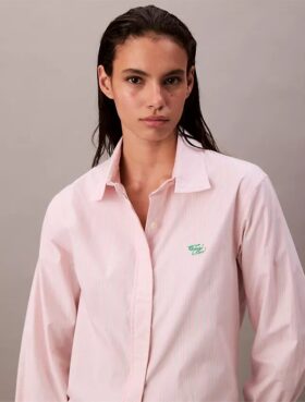 Chemise boutonnée ample à rayures