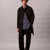 Chemise boutonnée décontractée en mélange de viscose à rayures Chemise boutonnée décontractée en mélange de viscose à rayures
