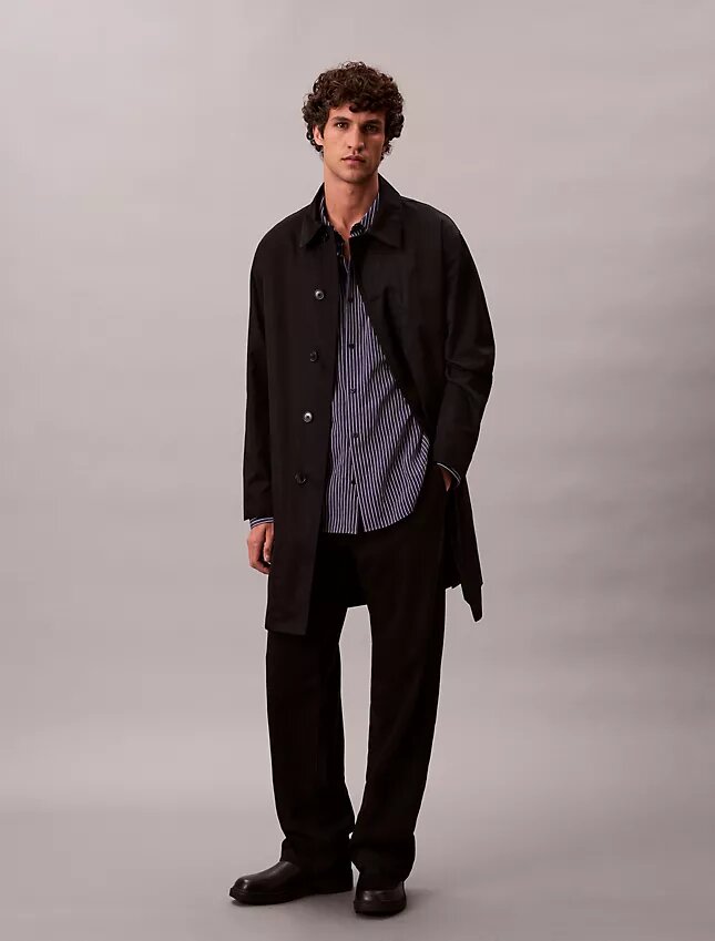 Chemise boutonnée décontractée en mélange de viscose à rayures Chemise boutonnée décontractée en mélange de viscose à rayures
