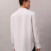 Chemise boutonnée décontractée en mélange de viscose à rayures Chemise boutonnée décontractée en mélange de viscose à rayures