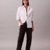 Chemise boutonnée décontractée en popeline Chemise boutonnée décontractée en popeline