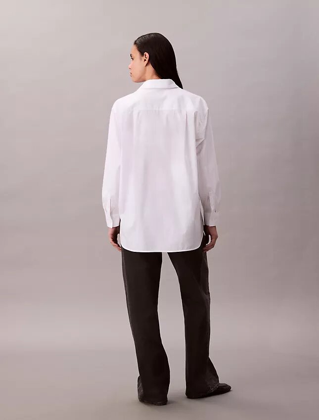 Chemise boutonnée décontractée en popeline Chemise boutonnée décontractée en popeline