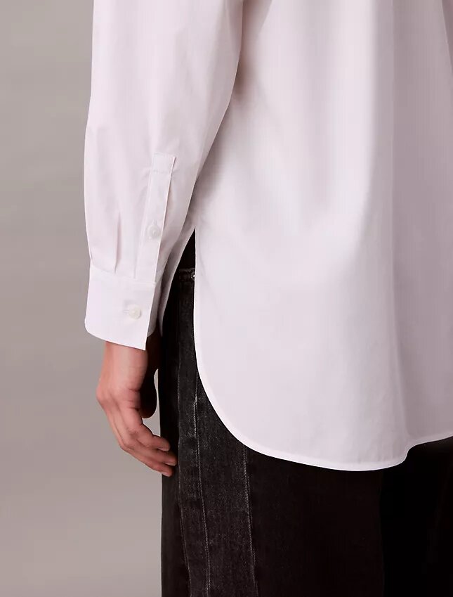Chemise boutonnée décontractée en popeline Chemise boutonnée décontractée en popeline