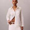 Chemise boutonnée en broderie anglaise Chemise boutonnée en broderie anglaise