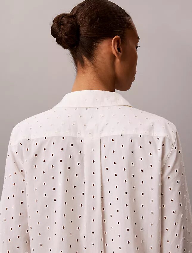 Chemise boutonnée en broderie anglaise Chemise boutonnée en broderie anglaise