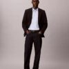 Chemise boutonnée en coton Stretch à fines rayures Chemise boutonnée en coton Stretch à fines rayures