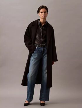 Chemise boutonnée en cuir d’agneau Chemise boutonnée en cuir d’agneau