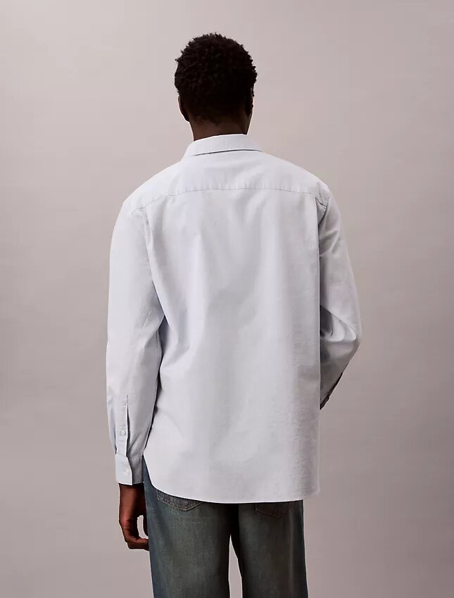 Chemise boutonnée en oxford délavé avec logo Chemise boutonnée en oxford délavé avec logo