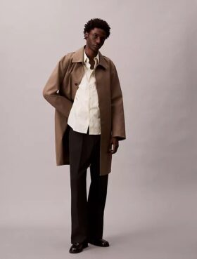 Chemise boutonnée en popeline de coton Cotton Stretch à rayures