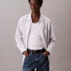 Chemise boutonnée en popeline de coton à rayures