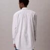 Chemise boutonnée en popeline de coton à rayures
