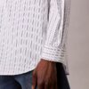 Chemise boutonnée en popeline de coton à rayures