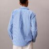 Chemise boutonnée en popeline de coton à rayures et logo Chemise boutonnée en popeline de coton à rayures et logo