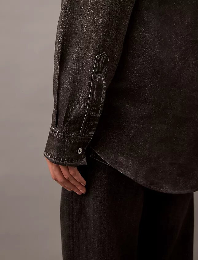 Chemise boutonnée à imprimé Denim Chemise boutonnée à imprimé Denim