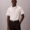 Chemise boutonnée à manches courtes en Cotton Stretch à rayures Chemise boutonnée à manches courtes en Cotton Stretch à rayures