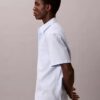 Chemise boutonnée à manches courtes en Cotton Stretch à rayures Chemise boutonnée à manches courtes en Cotton Stretch à rayures
