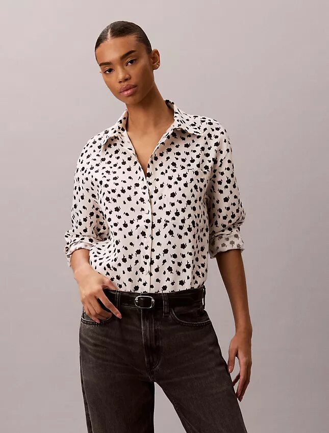 Chemise boutonnée à pattes de boutonnage en lyocell Chemise boutonnée à pattes de boutonnage en lyocell