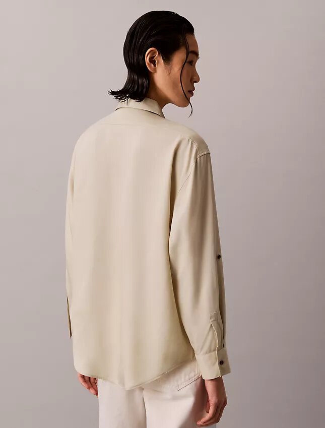 Chemise boutonnée à pattes de boutonnage en lyocell Chemise boutonnée à pattes de boutonnage en lyocell