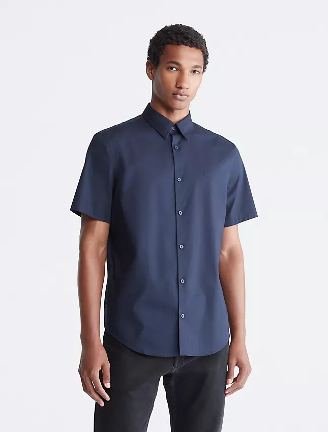 Chemise boutonnée slim en Cotton Stretch Chemise boutonnée slim en Cotton Stretch