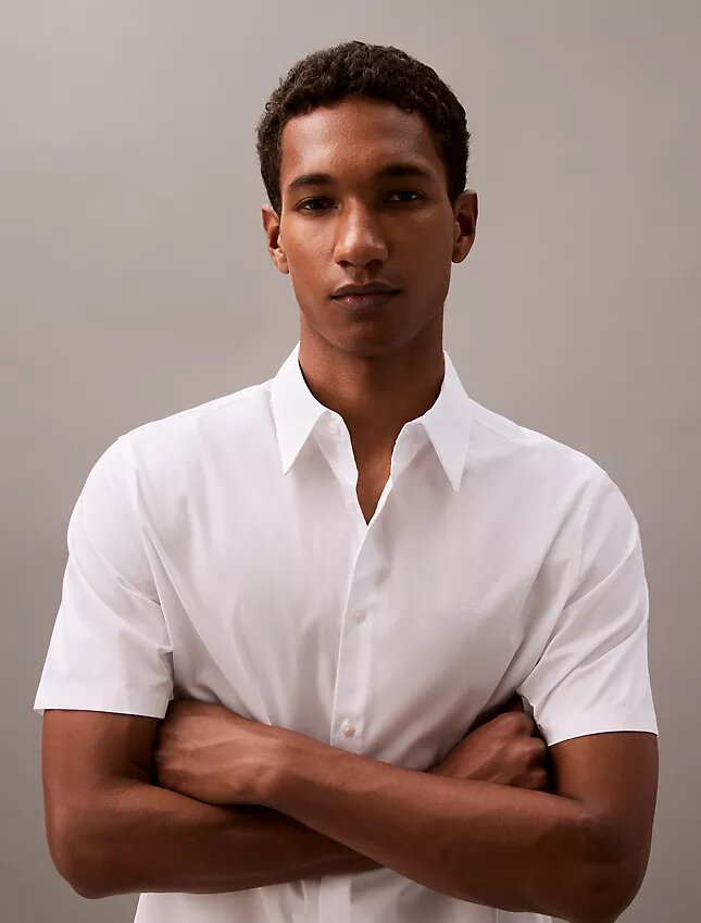 Chemise boutonnée slim en Cotton Stretch Chemise boutonnée slim en Cotton Stretch