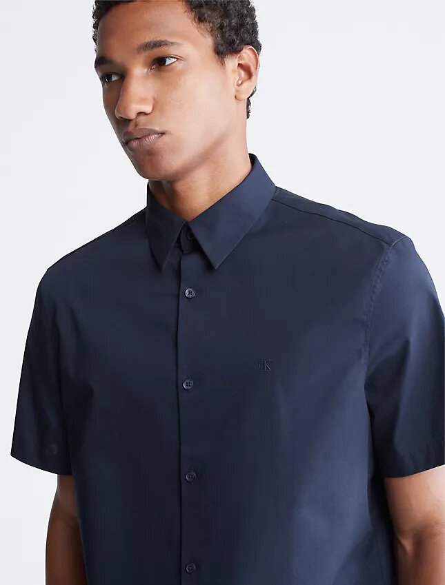 Chemise boutonnée slim en Cotton Stretch Chemise boutonnée slim en Cotton Stretch