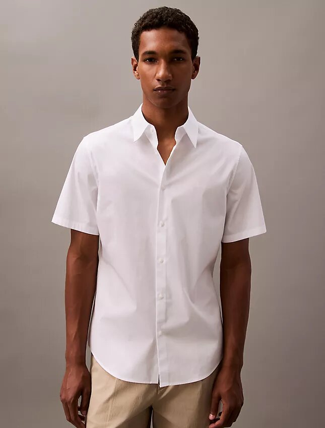 Chemise boutonnée slim en Cotton Stretch Chemise boutonnée slim en Cotton Stretch