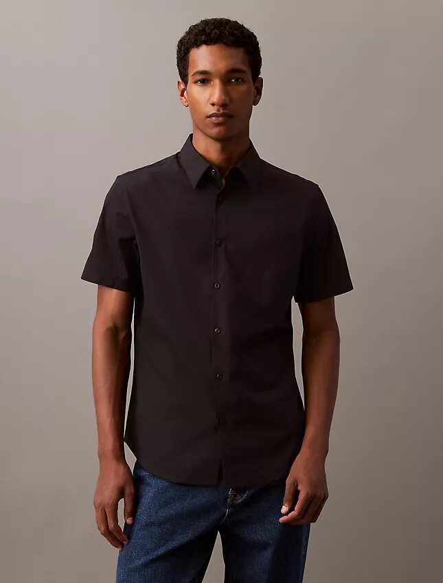 Chemise boutonnée slim en Cotton Stretch Chemise boutonnée slim en Cotton Stretch
