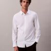 Chemise boutonnée slim en popeline de coton Cotton Stretch Chemise boutonnée slim en popeline de coton Cotton Stretch