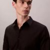 Chemise boutonnée slim en popeline de coton Cotton Stretch Chemise boutonnée slim en popeline de coton Cotton Stretch